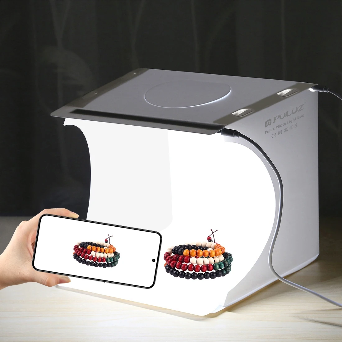 Photography Lighting Case - PULUZ 20 センチメートルミニ 2 LED パネル折りたたみポータブル