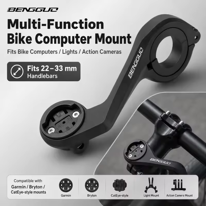 Photography Lighting Gear - GPS バイクコンピューターマウントホルダー延長ブラケット GARMIN XOSS IGPSPORT Magene