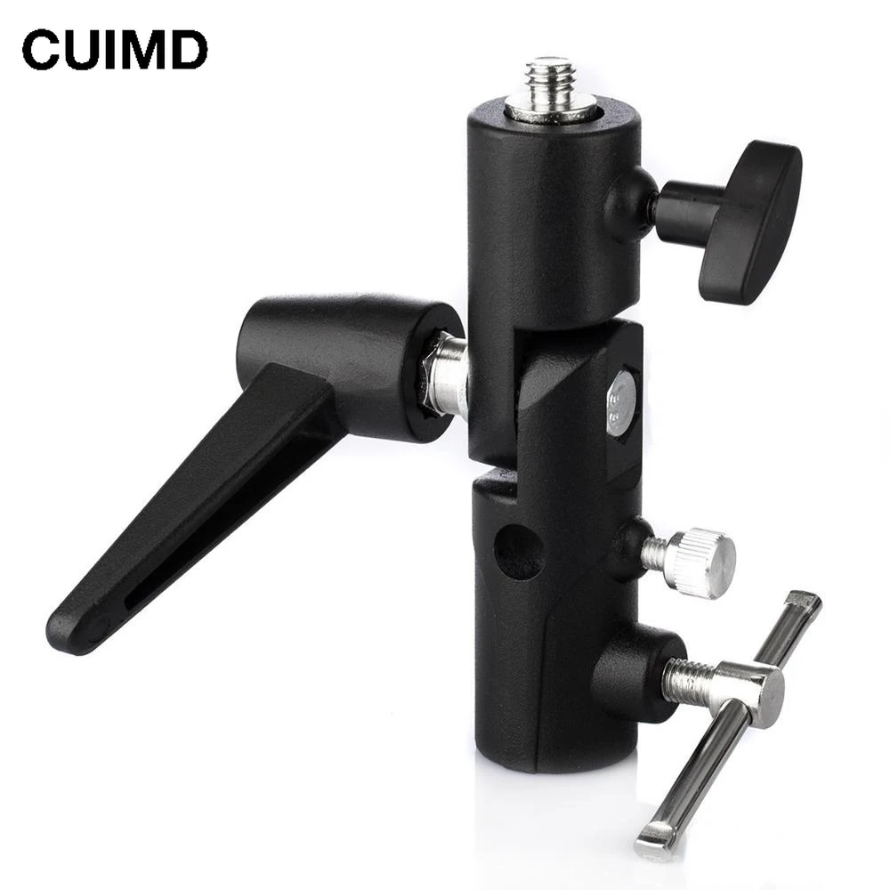 Photography Lighting Tools - フラッシュブラケットホットシュー傘ホルダーライトスタンドブラケットマウントアダプター三脚写真撮影写真スタジオ