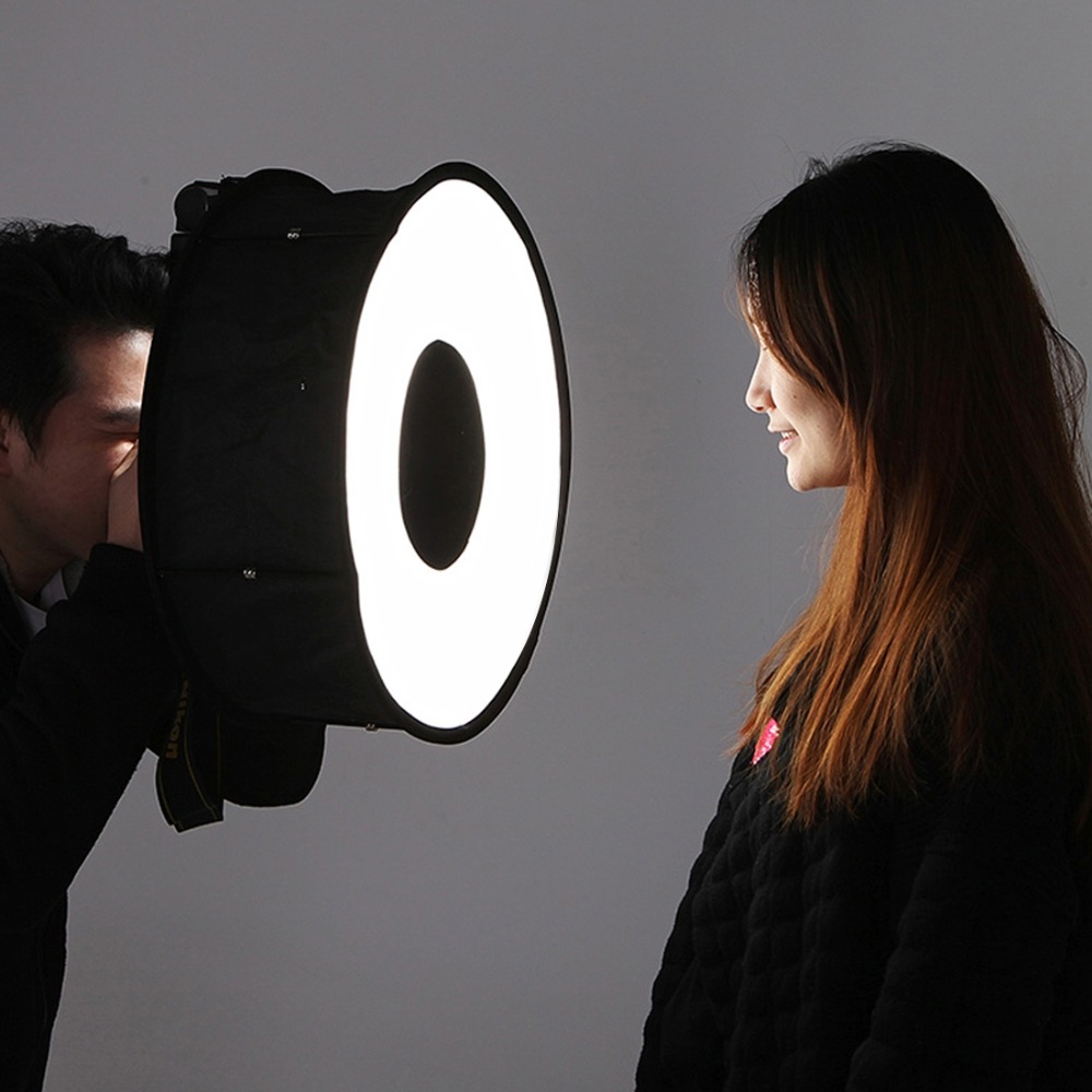 Photography Lighting Styles - 45 センチメートルリングソフトボックススピードライトラウンドスタイルフラッシュライト撮影ソフトボックス折りたたみソフトフラッシュライトディフューザーニコン写真撮影用