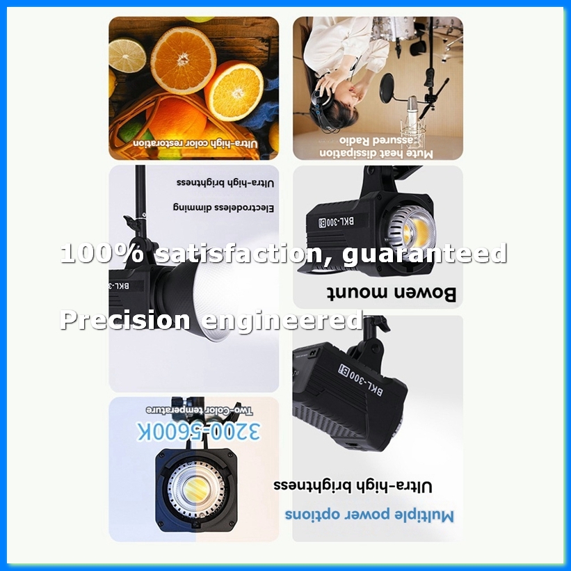 Photography Lighting Gear - 300W Bi LED ビデオライト、ポートレート、屋外写真撮影用の 2.4G ワイヤレスリモコン付き連続