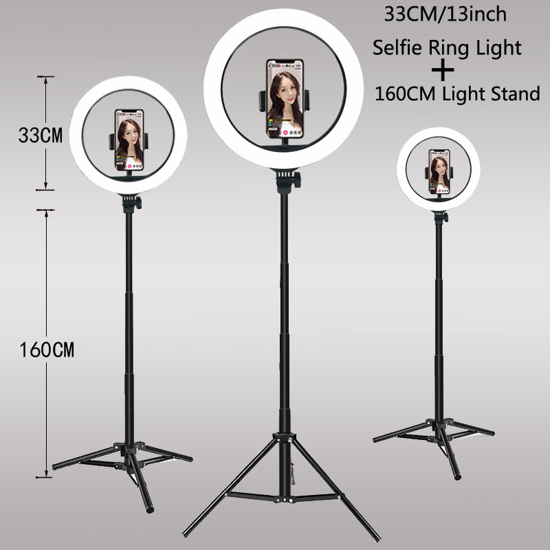 Photography Lighting Styles - 26 33 センチメートルビデオライト調光可能なライト Selfie LED リングライト