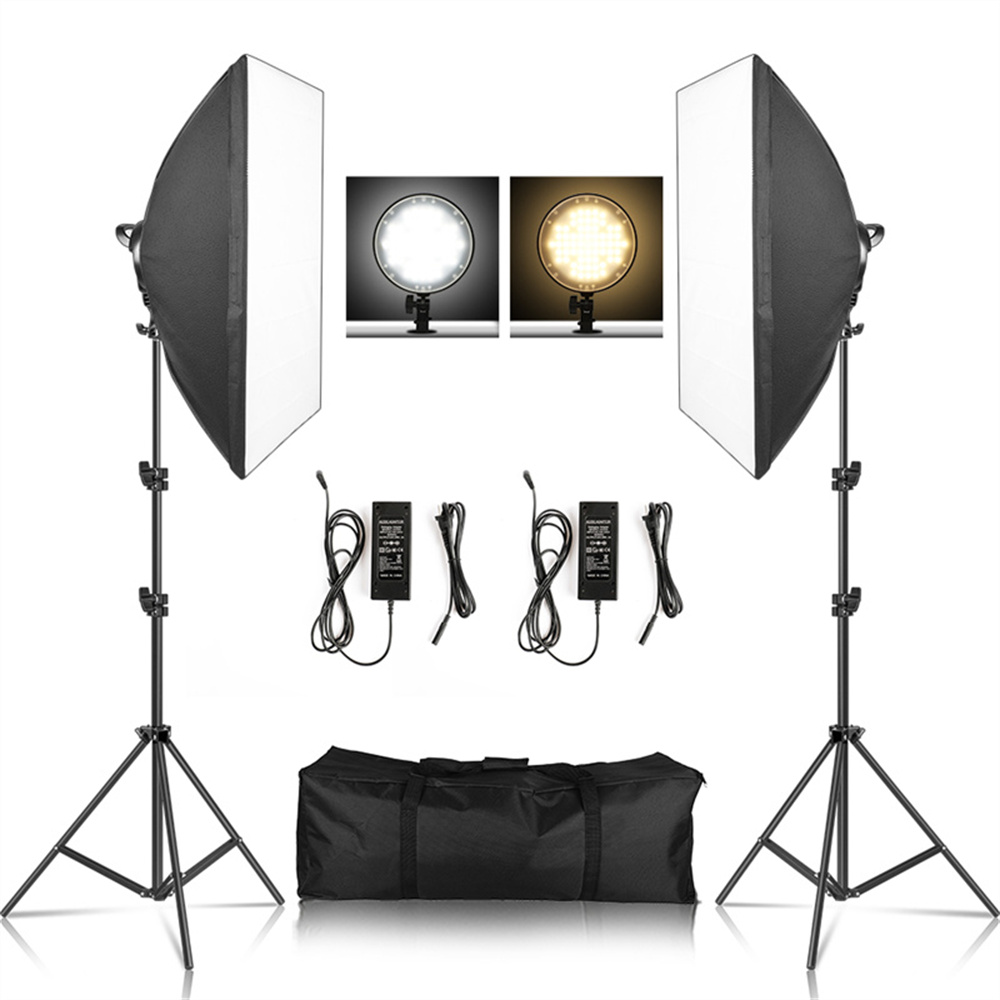 Photography Lighting Case - ソフトボックスライトテント写真撮影キット写真2メートルtripiodソフトボックスディスクライトled 45ワット写真スタジオ照明撮影ランプビデオ