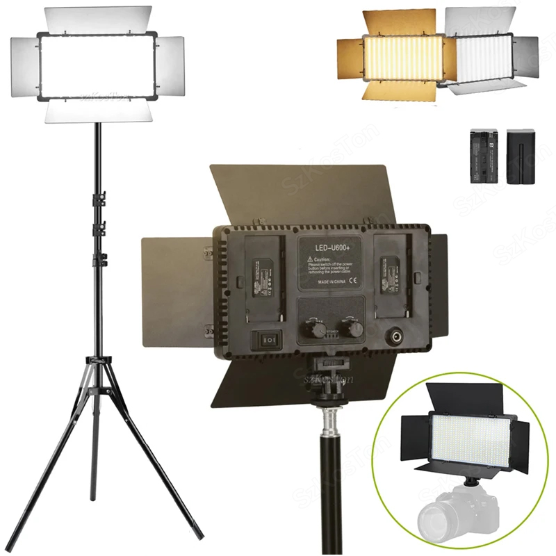 Photography Lighting Styles - U800 u600 LEDフォトスタジオキット,写真パネル,ライブYouTubeビデオ用ランプ