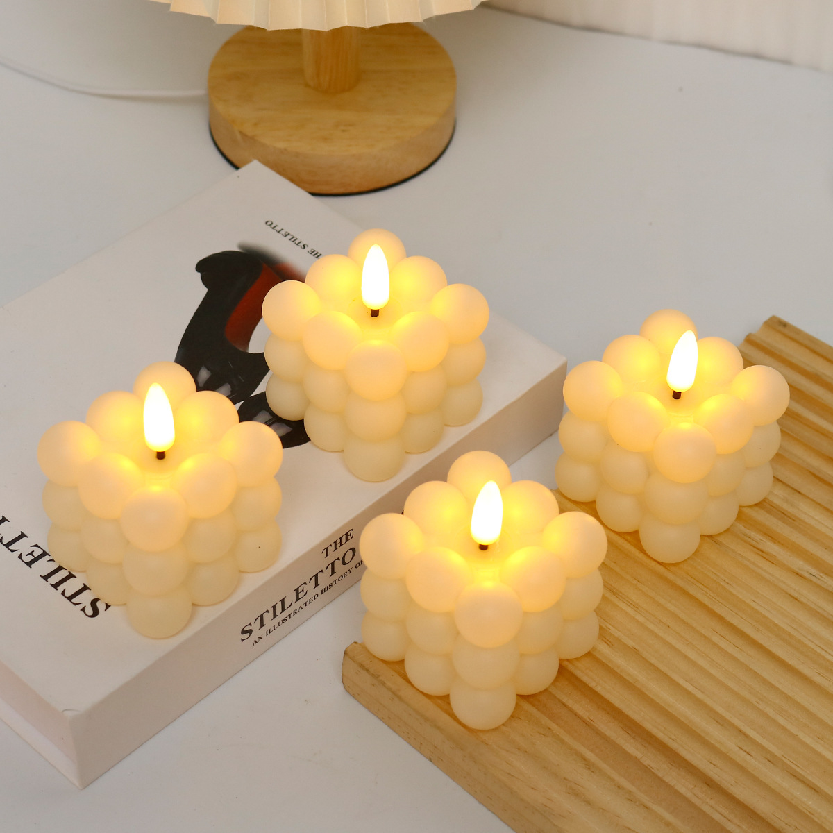LEDキャンドルキューブ 結婚式、誕生日、クリスマスデコレー - Photography With Lighting のレビューと価格