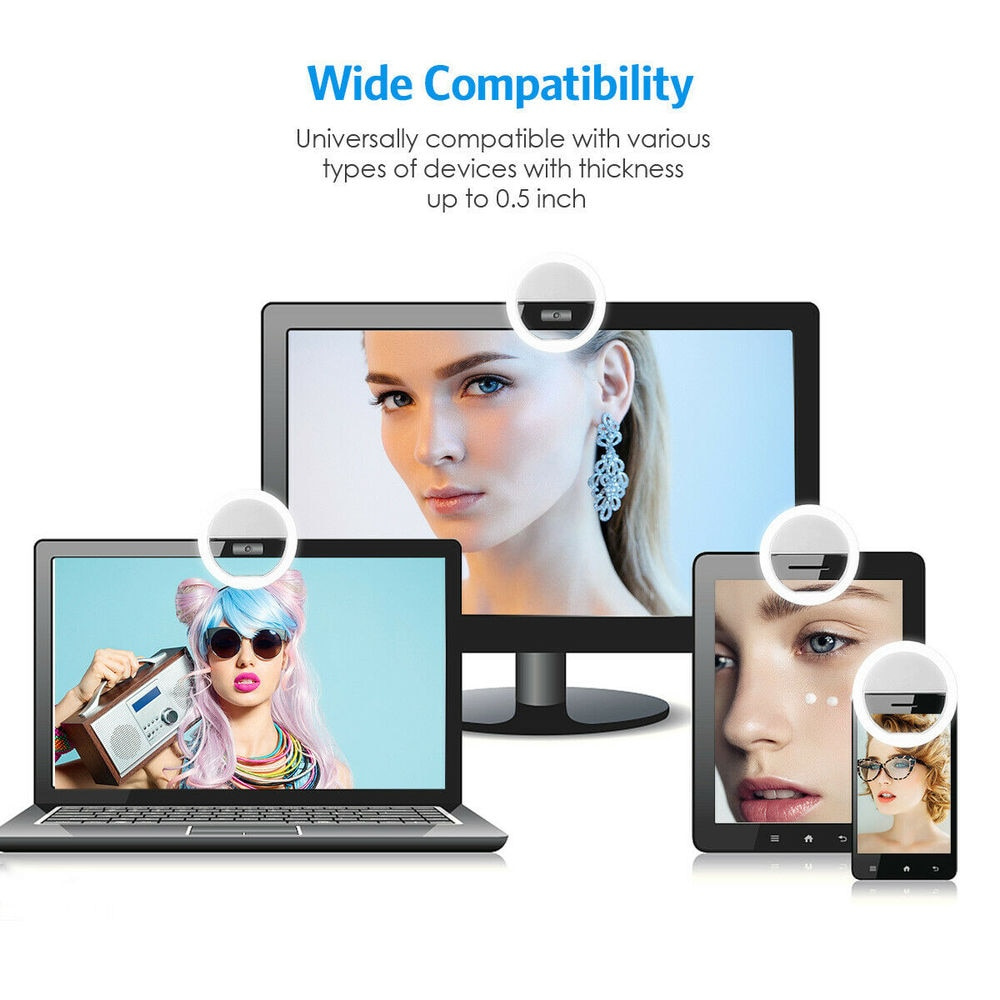 USB充電式LEDセルフィーリングライト、ポータブルフィルラ - Photography Lighting Professional のレビューと価格