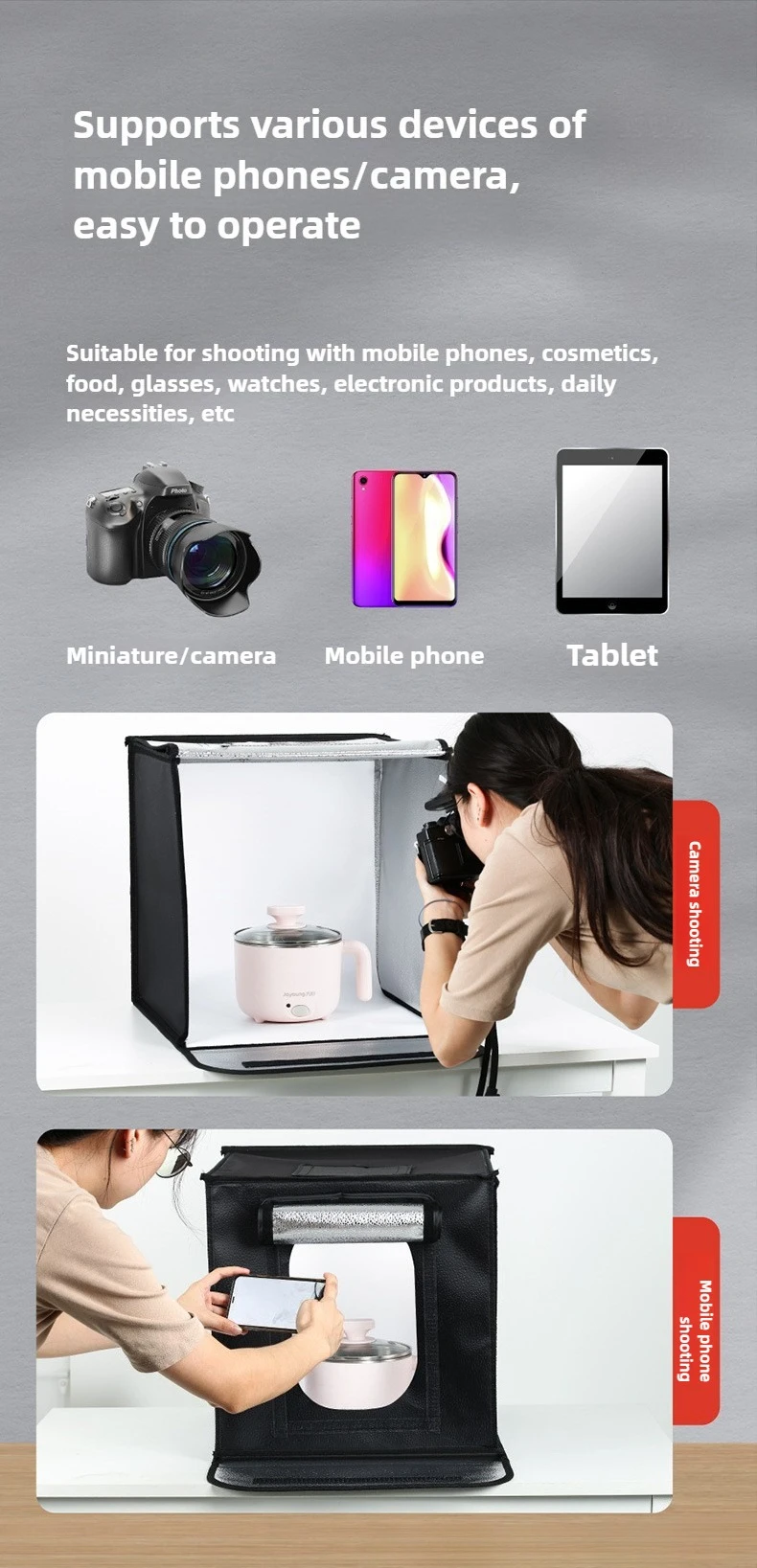 40 センチメートル写真撮影 LED スタジオライトボックス - Photography Lighting Case のレビューと価格