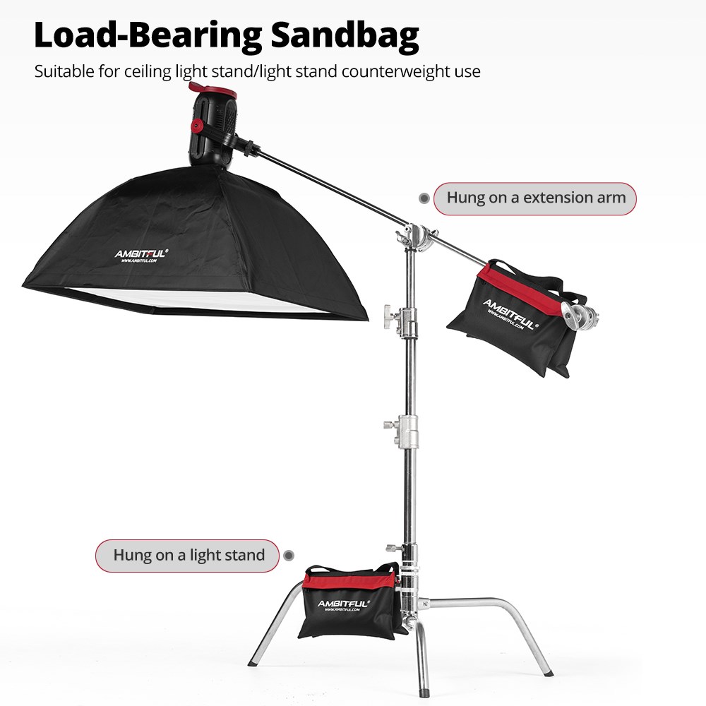 Ambitful 44x33cm 耐荷重サンドバッグ 写真ス - Photography Lighting Tools のレビューと価格