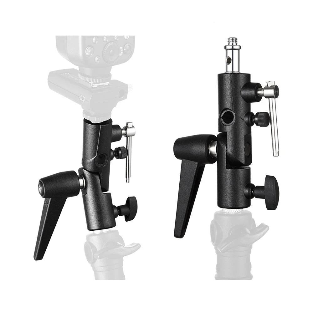 フラッシュブラケットホットシュー傘ホルダーライトスタンドブラ - Photography Lighting Tools のレビューと価格