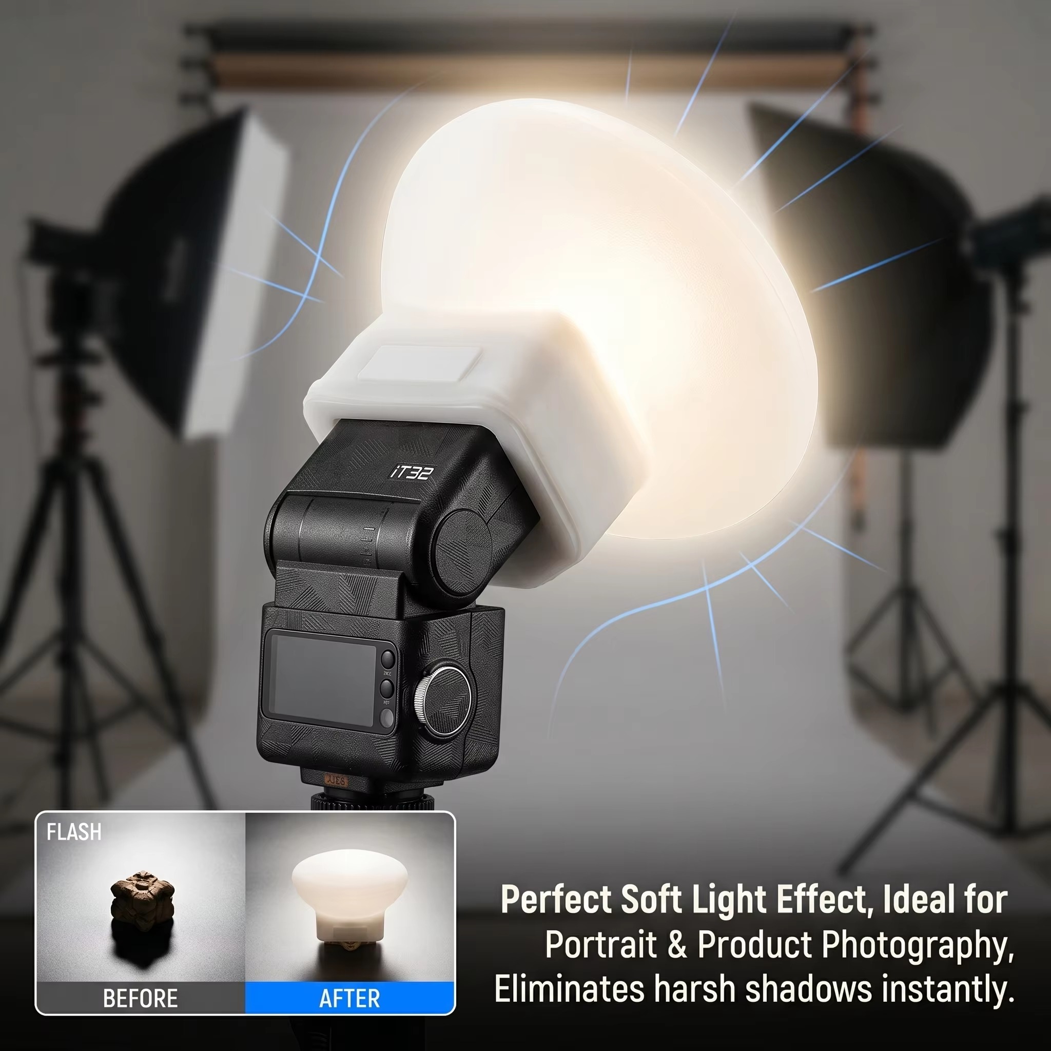 シリコンフラッシュディフューザーカバー Godox IT32 - Photography Lighting Godox のレビューと価格