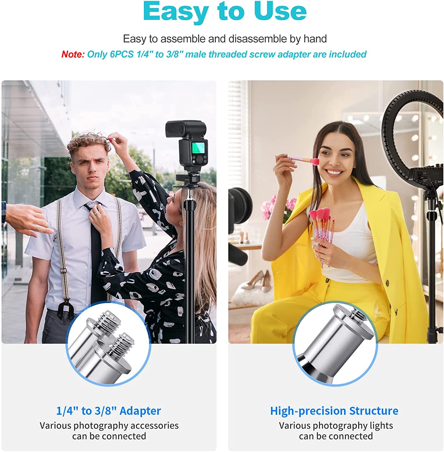 Selens-標準ねじアダプター糸,spigot,金属オスコ - Photography Lighting Tools のレビューと価格
