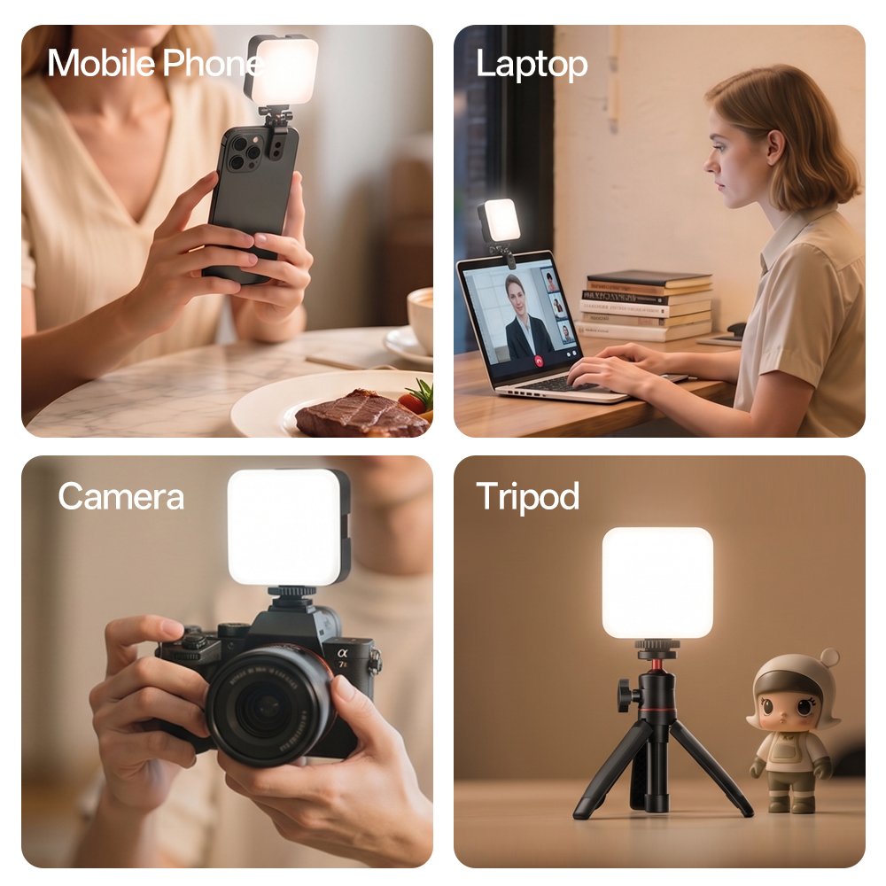 ポータブルミニポケットLEDフィルライト、スマートフォンクリ - Photography Lighting Professional のレビューと価格