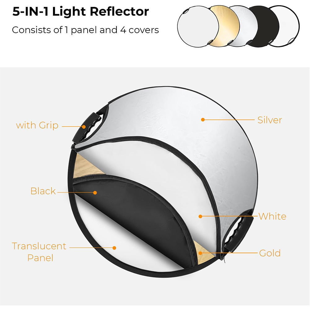 MYOBO折りたたみ式ライトリフレクター、キャリングケース付 - Photography Lighting Case のレビューと価格