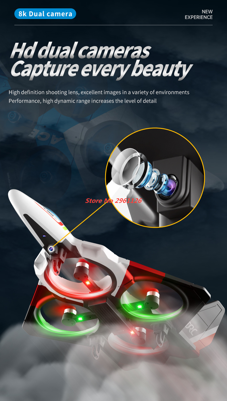 ミニフォームドローン 8K デュアルカメラ RC グライダー - Photography Lighting For Beginners のレビューと価格