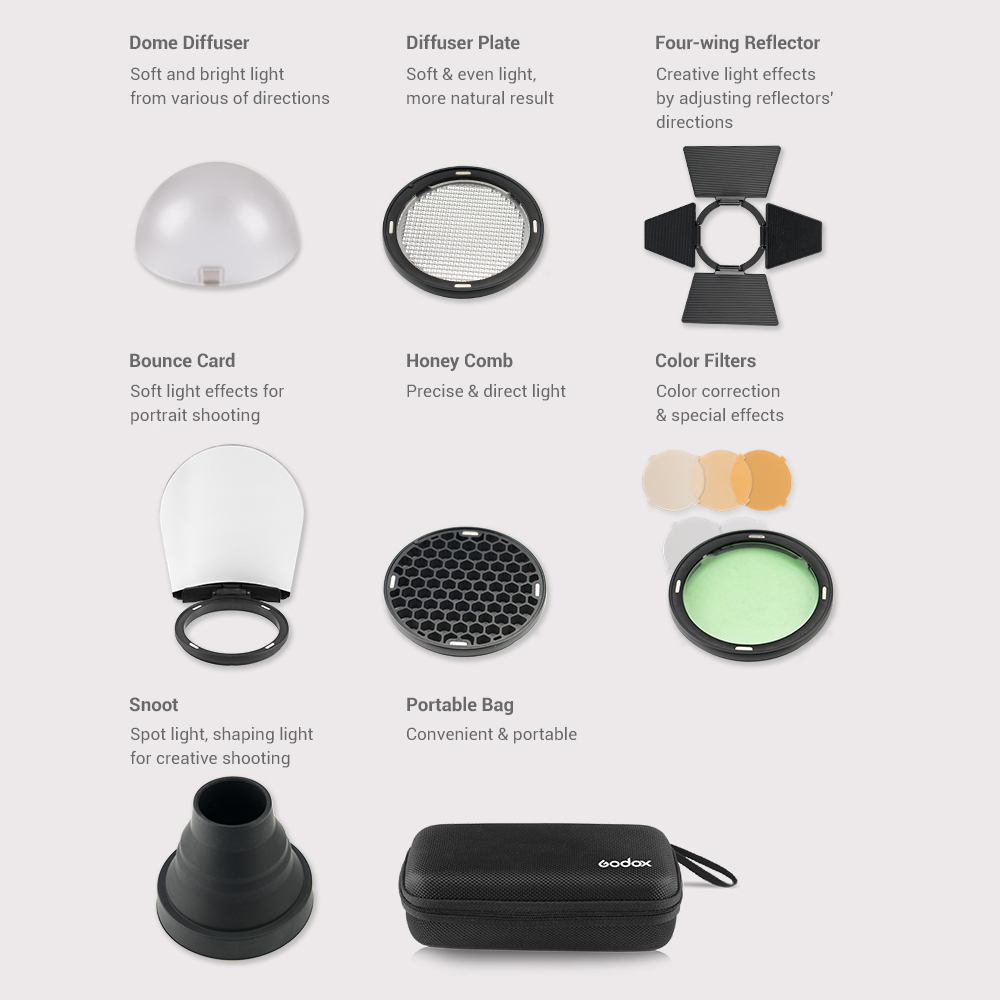 Godox AK-R1 フラッシュアクセサリーセットミニ写真 - Photography Lighting Godox のレビューと価格