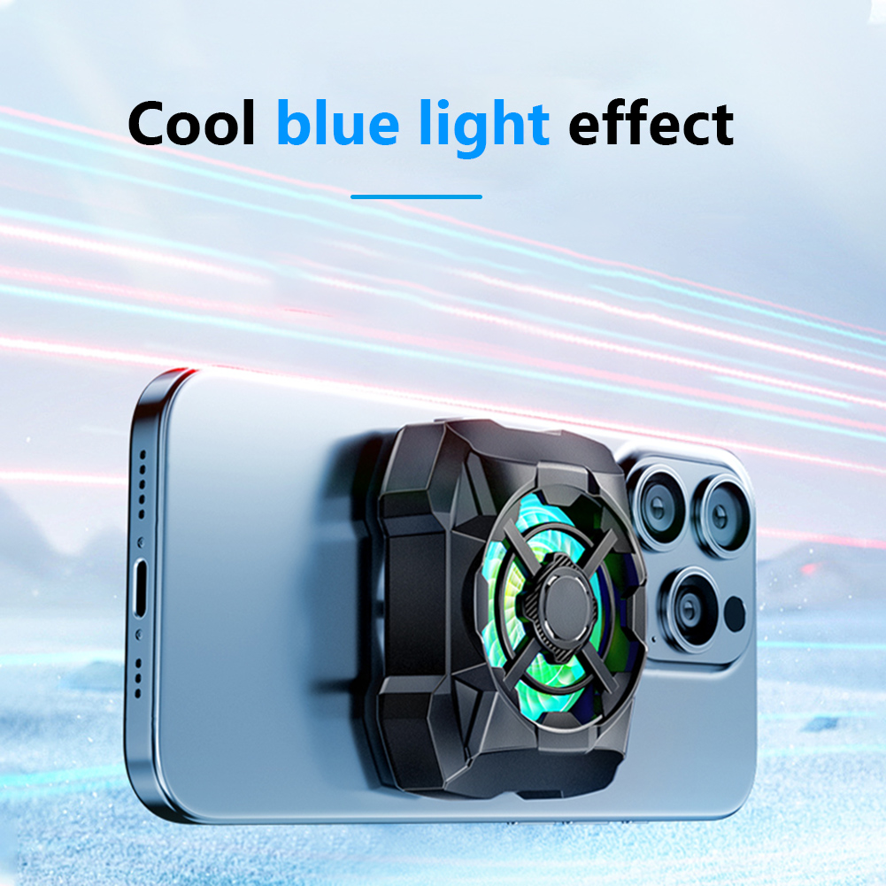ブルーライト付きスマホクーラー 3段階風量調整可能 静音スマ - Photography Lighting Professional のレビューと価格