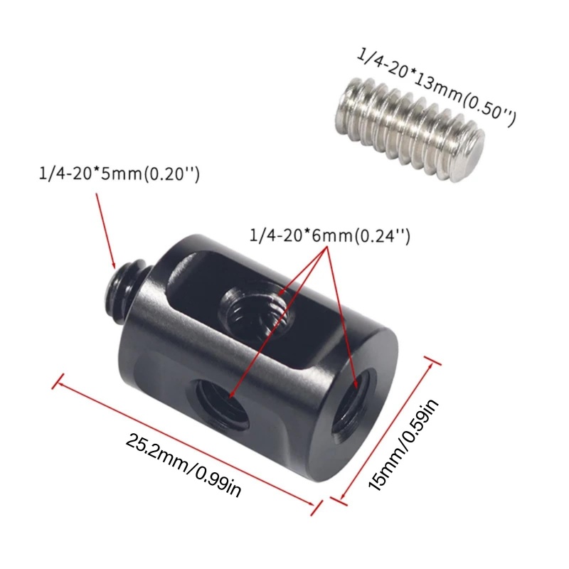 アルミニウム製1/4ネジチューブロッド接続アダプター、写真撮 - Photography Lighting Tools のレビューと価格