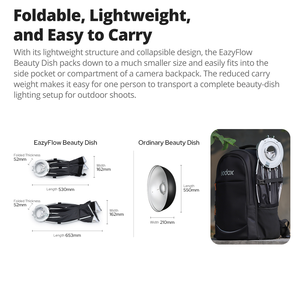 新しいGodox EazyFlowビューティーディッシュ 6 - Photography Lighting Godox のレビューと価格