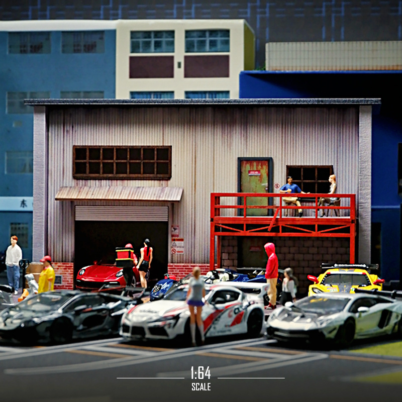 1:64 シミュレーション駐車場ガレージモデルシーン木製ミニ - Photography Lighting Simulator Free のレビューと価格