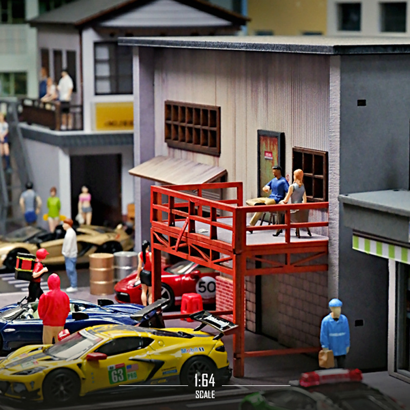 1:64 シミュレーション駐車場ガレージモデルシーン木製ミニ - Photography Lighting Simulator Free のレビューと価格