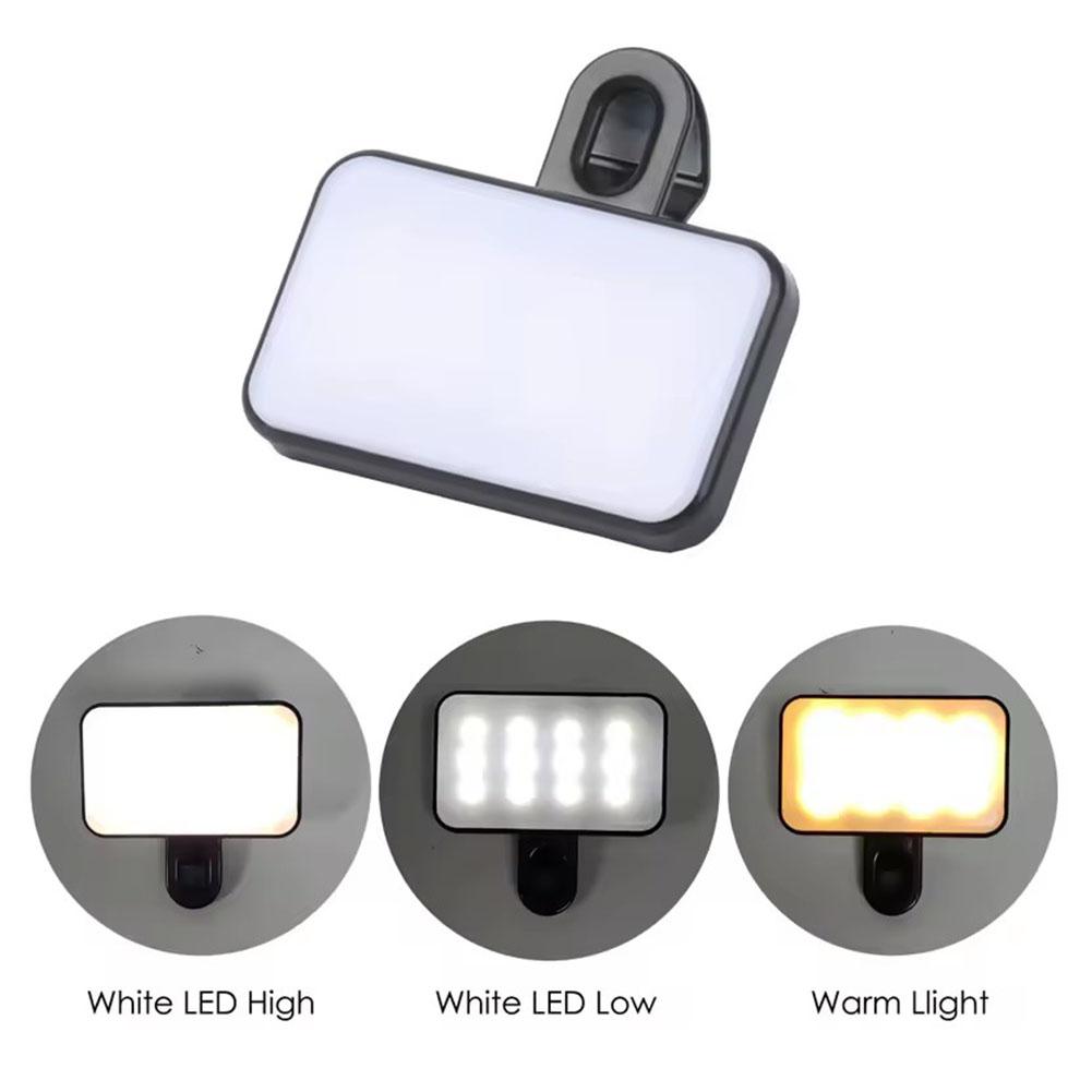 ミニ LED セルフィーライト 3 色モード調整可能な明るさ - Photography Lighting Styles のレビューと価格