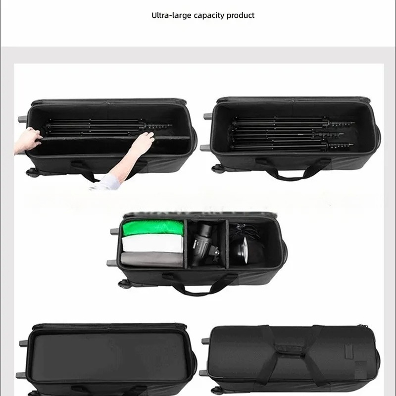 スタジオフラッシュセットバッグ ポータブルフラッシュトロリー - Photography Lighting Case のレビューと価格