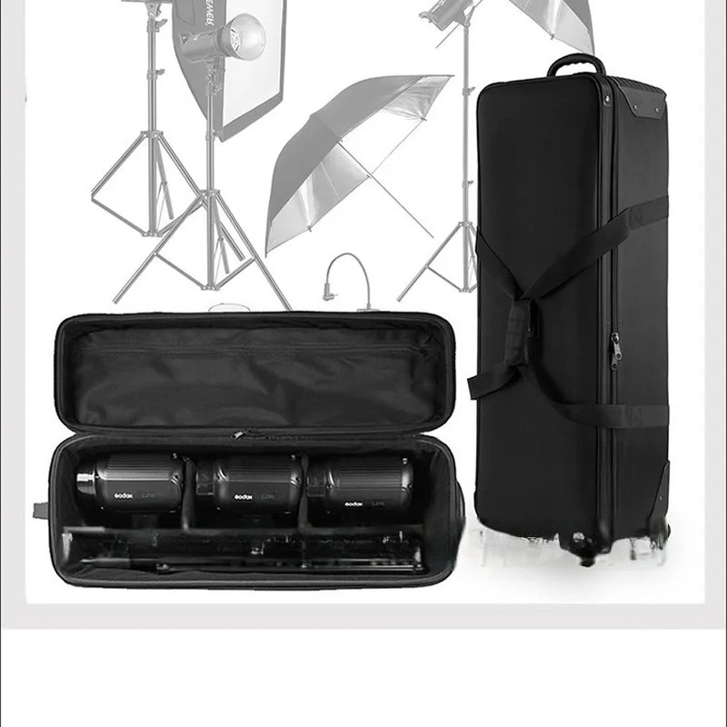 スタジオフラッシュセットバッグ ポータブルフラッシュトロリー - Photography Lighting Case のレビューと価格