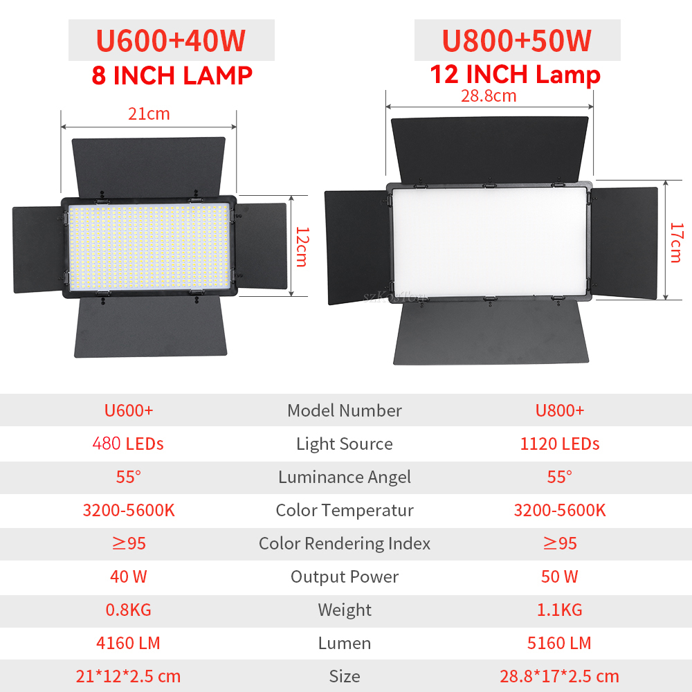 U800 u600 LEDフォトスタジオキット,写真パネル, - Photography Lighting Styles のレビューと価格